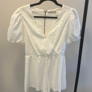 Alice and Olivia white romper